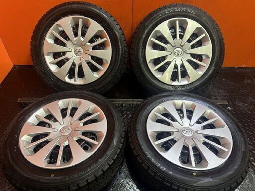 4本 トール ブーン パッソ ルーミー 14インチ アルミホイール 中古 国産 ダンロップ WM02 スタッドレス 冬用 冬タイヤ 165/65R14