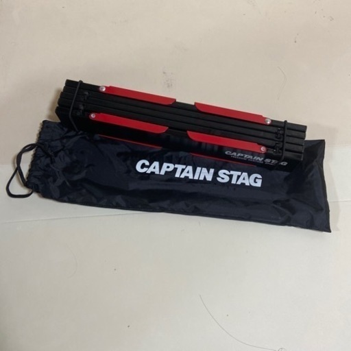 キャプテンスタッグ(CAPTAIN STAG) キャンプ バーベキュー用 机 アルミ ロール テーブル コンパクト ブラック