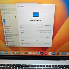 Appleノートパソコン Apple MacBook Pro Retina 13インチPro A1708の画像