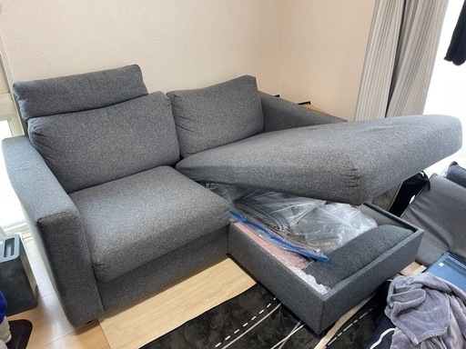 【最終価格】足を伸ばせるIKEAのソファ 