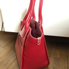 GRES PARIS ショルダーバッグ　赤　クロコダイルの画像