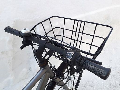 札幌【27インチ 外装6段 パンクしにくい自転車】前カゴ ブラック