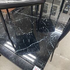 リサイクルショップどりーむ天保山店No918 ダイニングテーブルセットイス4脚付き大理石風ガラス天板拡張式オシャレデザイン🎵 (どりーむ天保山店)  荒田八幡のダイニングセットの中古あげます・譲ります｜ジモティーで不用品の処分