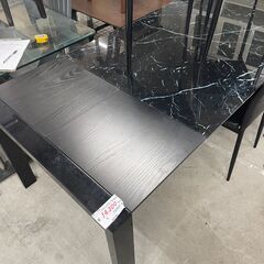 リサイクルショップどりーむ天保山店No918 ダイニングテーブルセットイス4脚付き大理石風ガラス天板拡張式オシャレデザイン🎵 (どりーむ天保山店)  荒田八幡のダイニングセットの中古あげます・譲ります｜ジモティーで不用品の処分