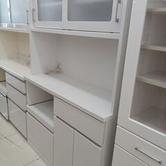 ☆ジモティ割あり☆ レンジボード ホワイト H180×D45×W116.5 クリーニング済み HJ5886 (リユース日立店) 日立の収納家具《食器棚 、キッチン収納》の中古あげます・譲ります｜ジモティーで不用品の処分