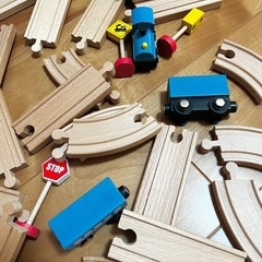 電車　レール　木製の画像