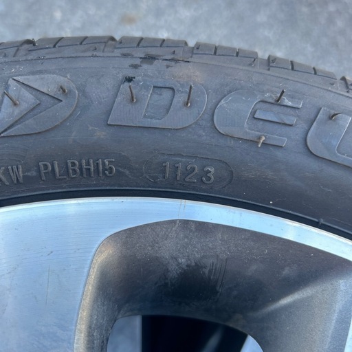 アルミホイール　（タイヤ付き）165/55R15　深溝　中古品