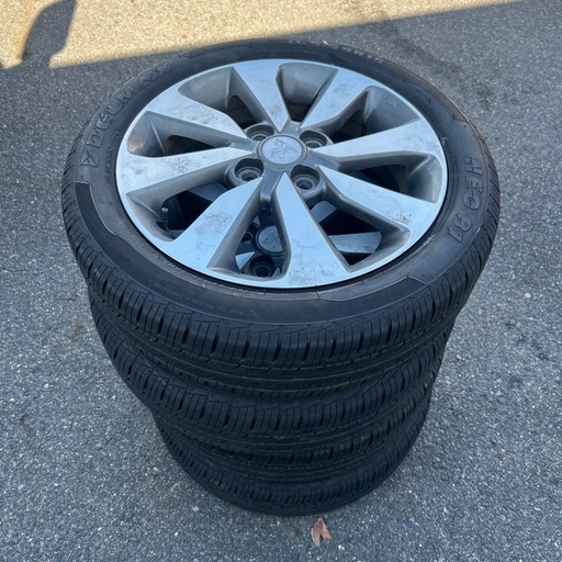 アルミホイール　（タイヤ付き）165/55R15　深溝　中古品