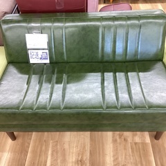 niko and ... FURNITURE & SUP 2人掛けソファー 2人掛け使用感・小ヤブレ有合皮　グリーンの画像