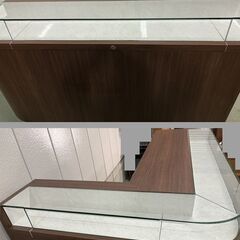 レジカウンター ショーケース 受付台 L字型 店舗 受付カウンター 幅182cm×奥行132cm×高さ110cm 