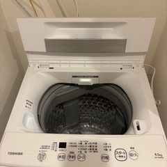 東芝 洗濯機 4.5kg　AW-45M9(W)の画像