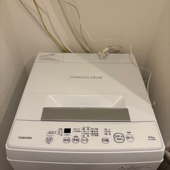東芝 洗濯機 4.5kg　AW-45M9(W)の画像