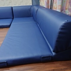 ニトリ ポケット付きロータイプコーナー ソファー3点セットの画像