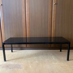 【美品】高級感　ローテーブル ガラス　黒