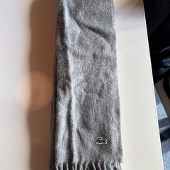 ラコステ　マフラー　グレーの画像
