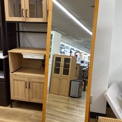 スタンドミラー　ナチュラルの画像