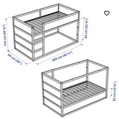 　IKEA KURA キューラ　二段ベットの画像