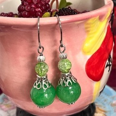 天然石ピアス　