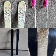 子供用 マリーちゃん　スキー板100cm ストック　セット