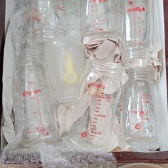 ピジョン◇PIGEON◇ガラス製哺乳瓶◇哺乳瓶セット◇乳首洗いつき