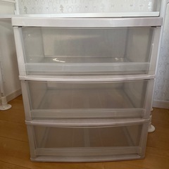 （引取先決定！）収納ボックス 段ボックス 2setの画像