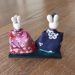 18gの小さくて軽いうさぎおひなさまの画像