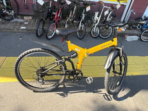 リサイクルショップどりーむ鹿大前店】No.60自転車マウンテンバイク26インチ7段ギア付きオシャレイエロー (どりーむ鹿大前店) 工学部前 のマウンテンバイクの中古あげます・譲ります｜ジモティーで不用品の処分