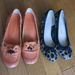 季節を選ばない履きやすい、歩きやすいバンプス。通勤、オフィスに良いです。2足まとめて。の画像