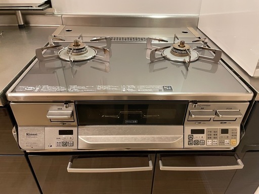 Rinnaiガスコンロ ガステーブル 左強火 都市ガス用 (ゆり) 西鉄五条の調理器具《ガステーブル》の中古あげます・譲ります｜ジモティーで不用品の処分