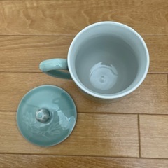 中国　青磁　マグカップ　コップの画像