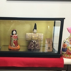 ビンテージ‼️ 雛人形 立雛 ガラスケースの画像