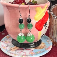 天然石ロングピアス