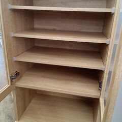 ☆ジモティ割あり☆ 食器棚 ベージュ 早かっ W90.5×D43×H182.5