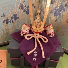 五月人形　兜　永豊作　屏風の画像