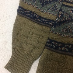 mountain TOP 幾何学模様ニット L 日本製　古着　ヴィンテージ　セーターの画像