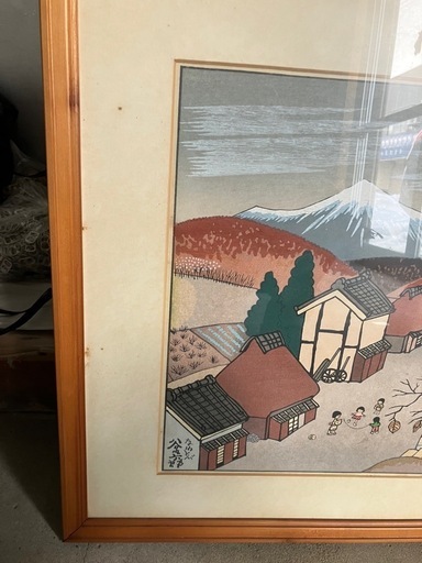 谷内六郎なわとび木版画