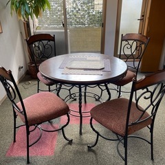 北米風テーブルの付属の椅子 北欧風ダイニングテーブル チェアセット