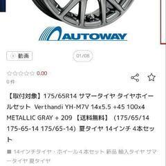サマータイヤ　アルミホイールセット　175 65 R14