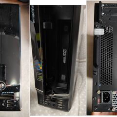 Win10デスクトップパソコン＋液晶モニターの画像