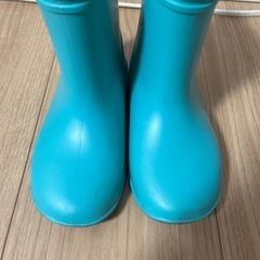 17cm 長靴 青緑色 男の子 キッズの画像