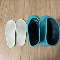 17cm 長靴 青緑色 男の子 キッズの画像