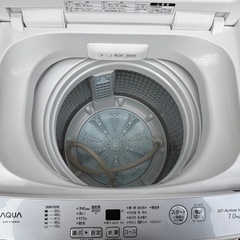 AQUA 少し大きめ 高年式美品！ 家電2点セット　洗濯機・冷蔵庫セット 2021年&2022年 カップル・新生活に✨の画像