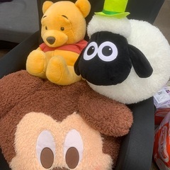引き取り無料 ぬいぐるみ3点