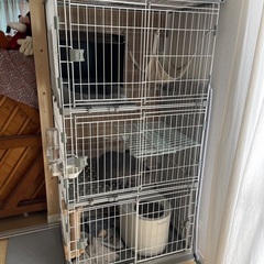 猫　ケージ　3段　スライドドアの画像