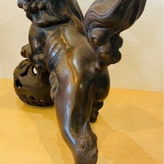 玉乗り獅子　ブロンズ像の画像