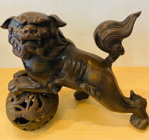 玉乗り獅子ブロンズ像 (infohachi) 大分のその他の中古あげます・譲り