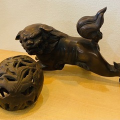玉乗り獅子　ブロンズ像の画像