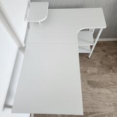 パソコンデスク チェア セット ホワイトの画像