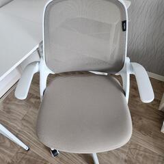 パソコンデスク チェア セット ホワイトの画像