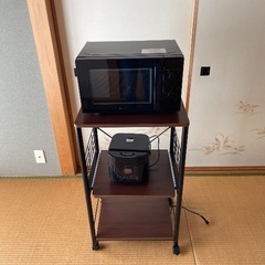 レンジ台&レンジ&炊飯器